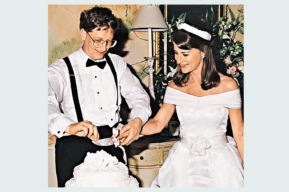 蓋茨與梅琳達於一九九四年在美國夏威夷結婚。（網上圖片）