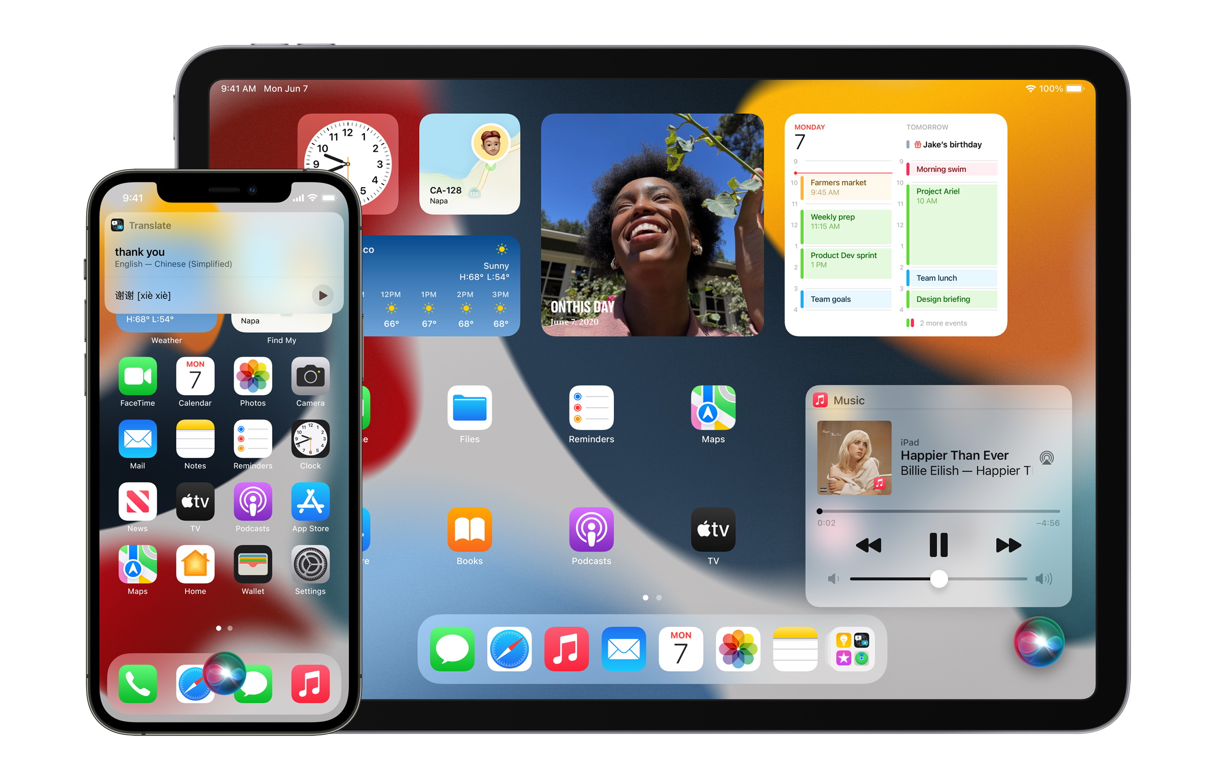 蘋果宣布推出供iPhone手機使用的新版本操作系統iOS 15。（蘋果公司圖片）