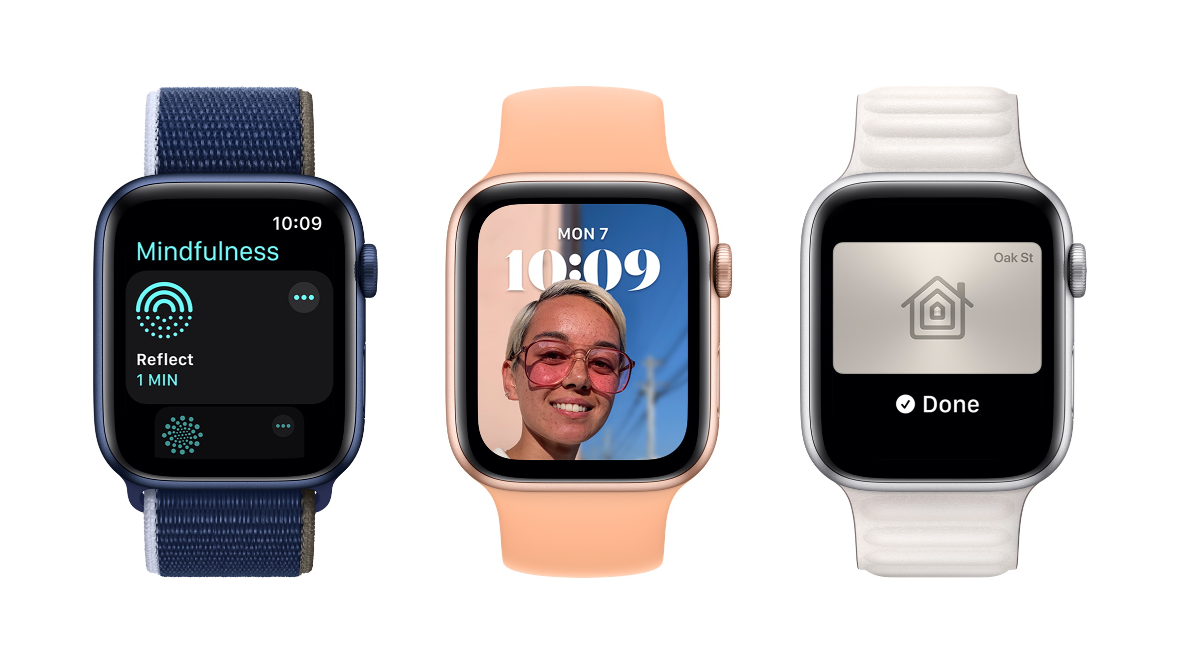 蘋果WatchOS 8操作系統，容許用戶利用手指寫文字，直接在手錶上發送消息。（　蘋果公司圖片）