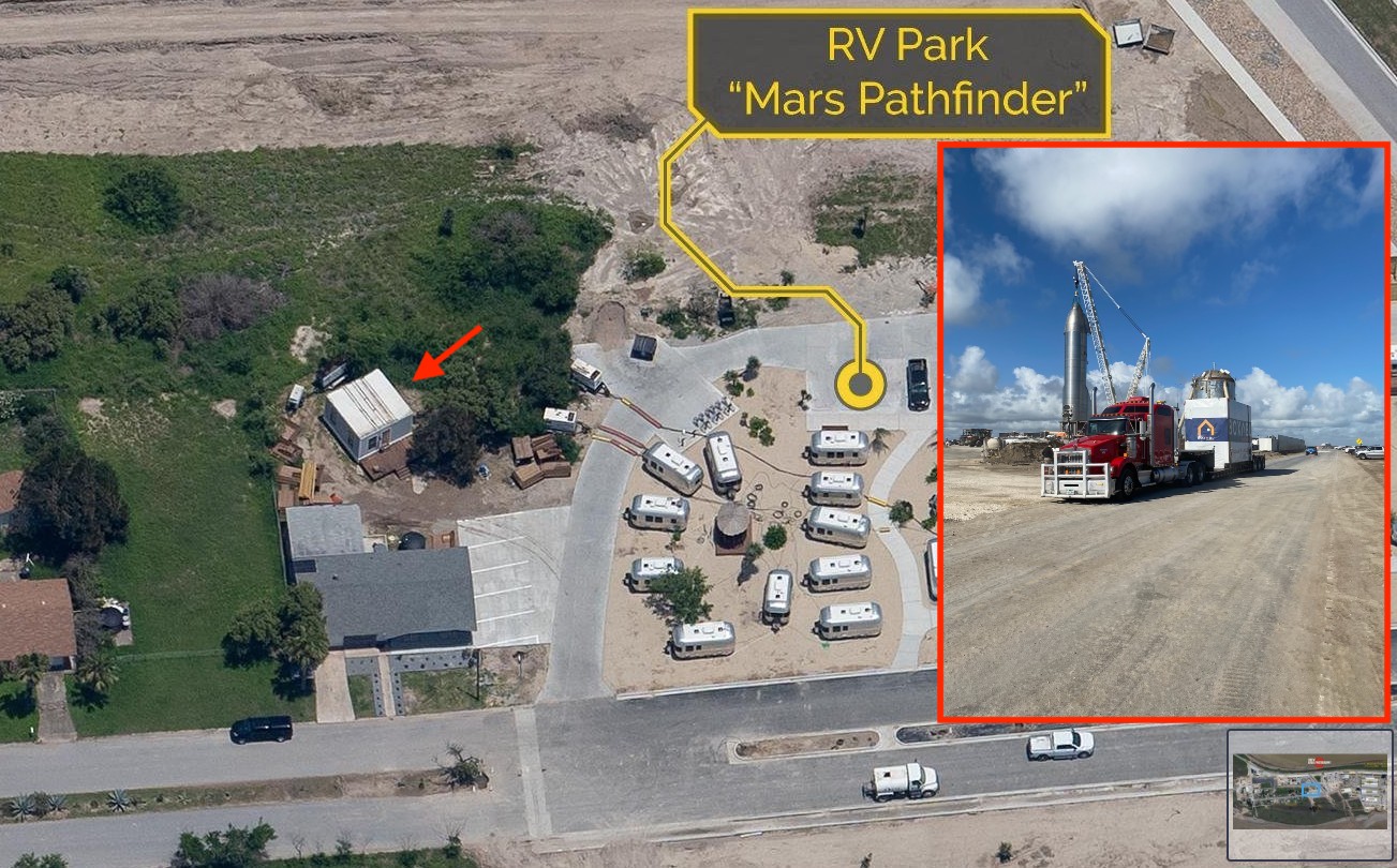 Teslarati本周三報道，馬斯克現居於得州SpaceX基地內一間組合屋，面積375方呎。（Teslarati網站圖片）