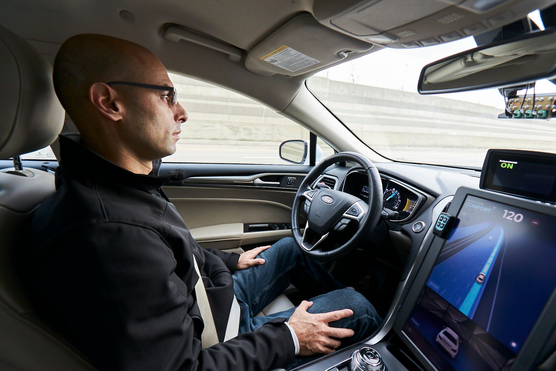 英特爾在美國底特律測試Mobileye自駕車技術。（Intel網上圖片）