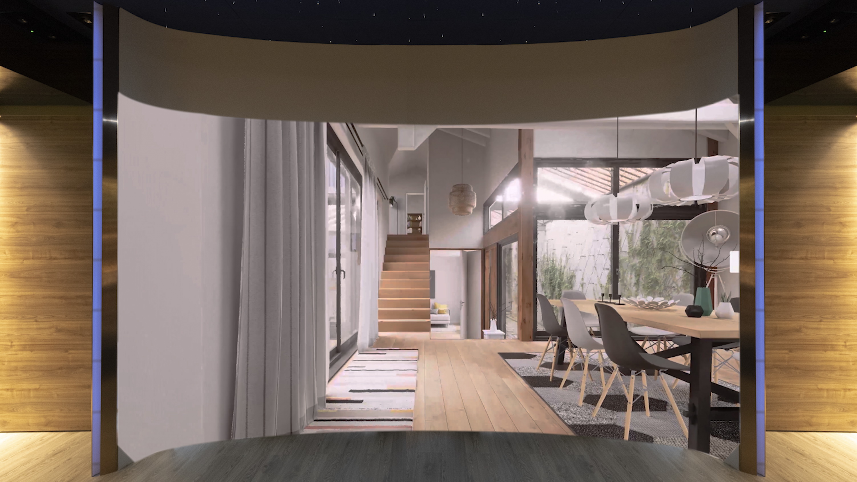 青衣薈藍售樓處設有VR顯示系統，讓買家預覽家居設計效果。（受訪者提供圖片）
