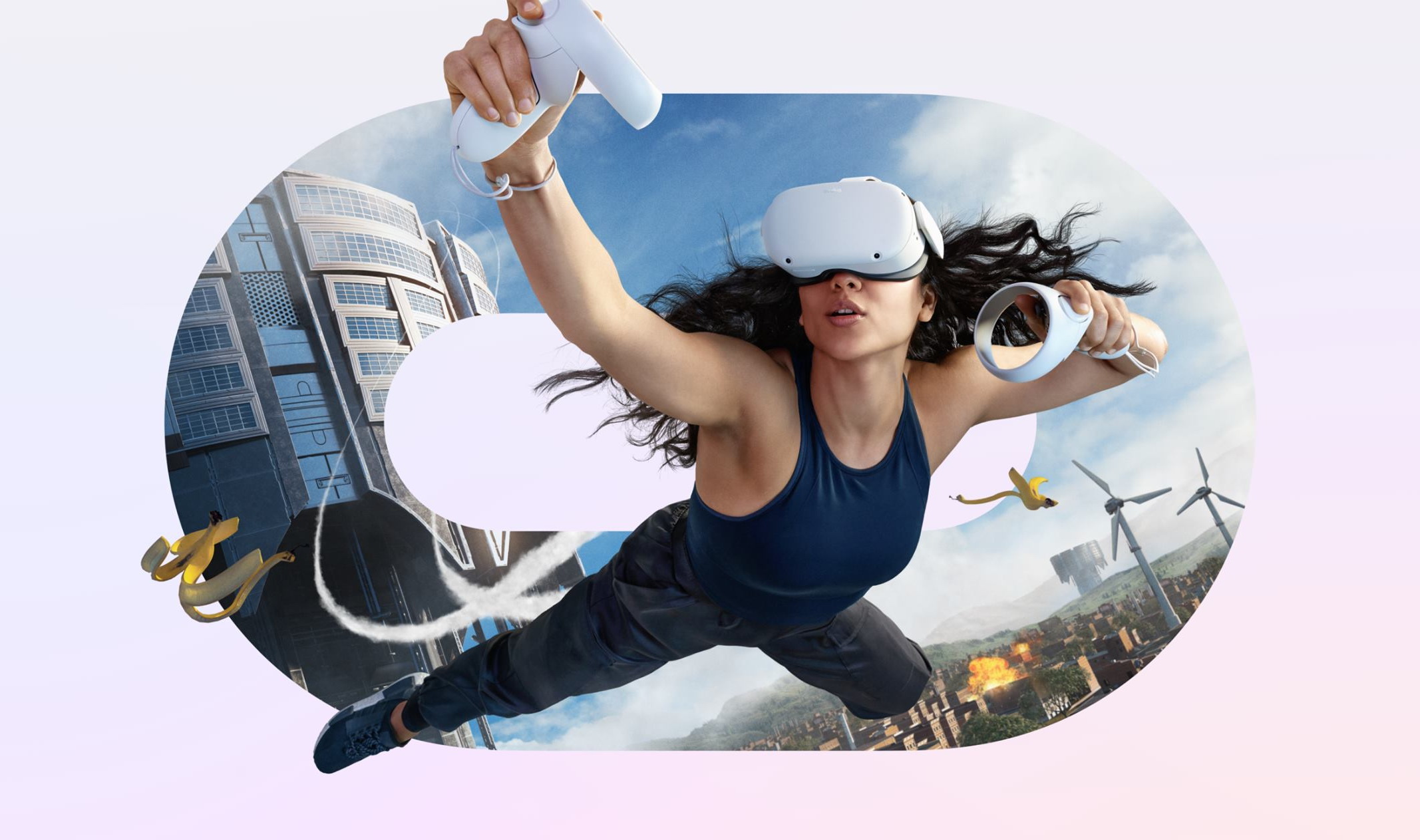 只要戴上Oculus頭戴設備，即可暢玩各款VR遊戲內容。（Oculus網上圖片）