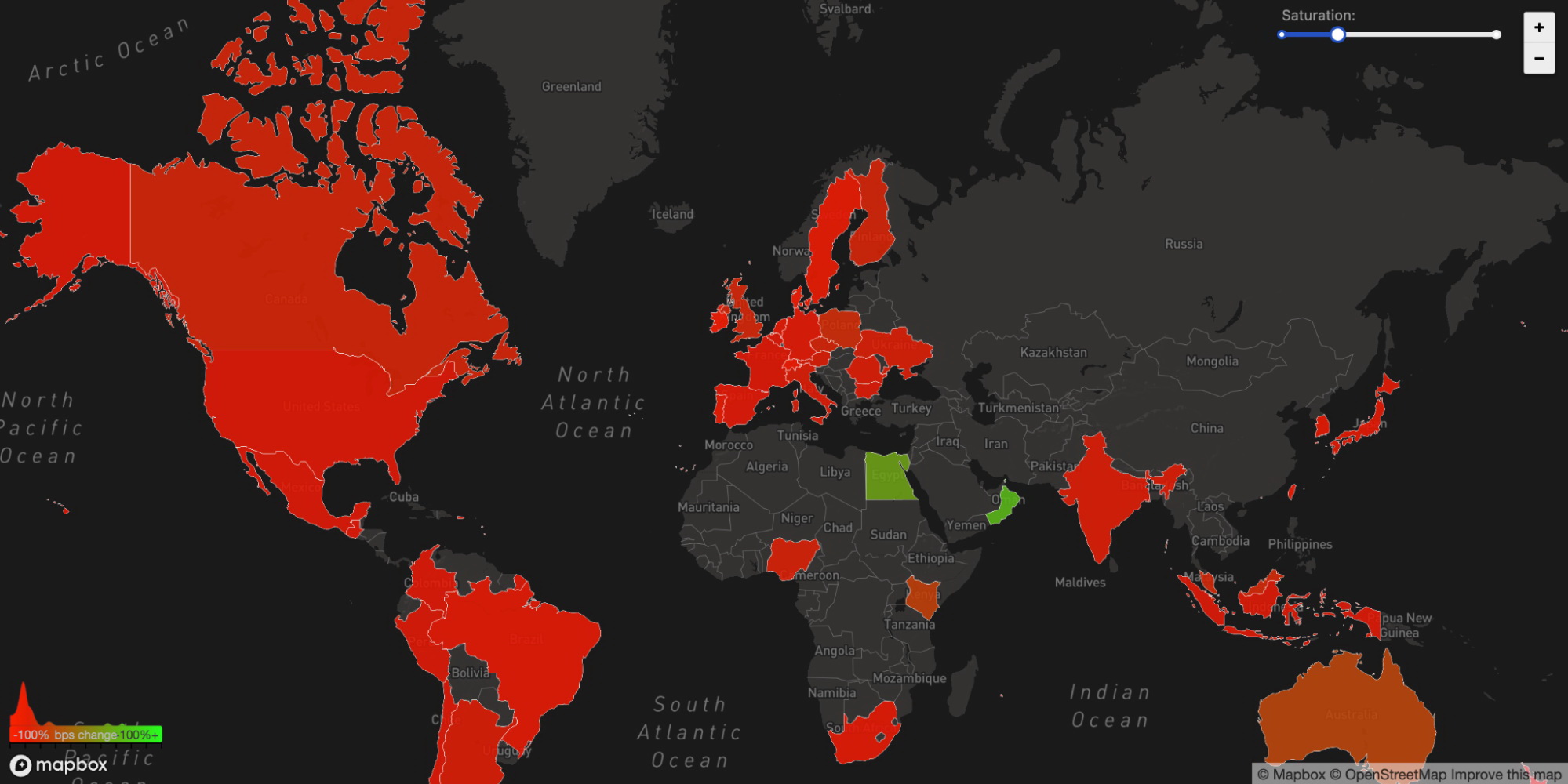 英美、加拿大、歐洲等國家，為今次fb斷網事故重災區。（Cloudflare網站圖片）