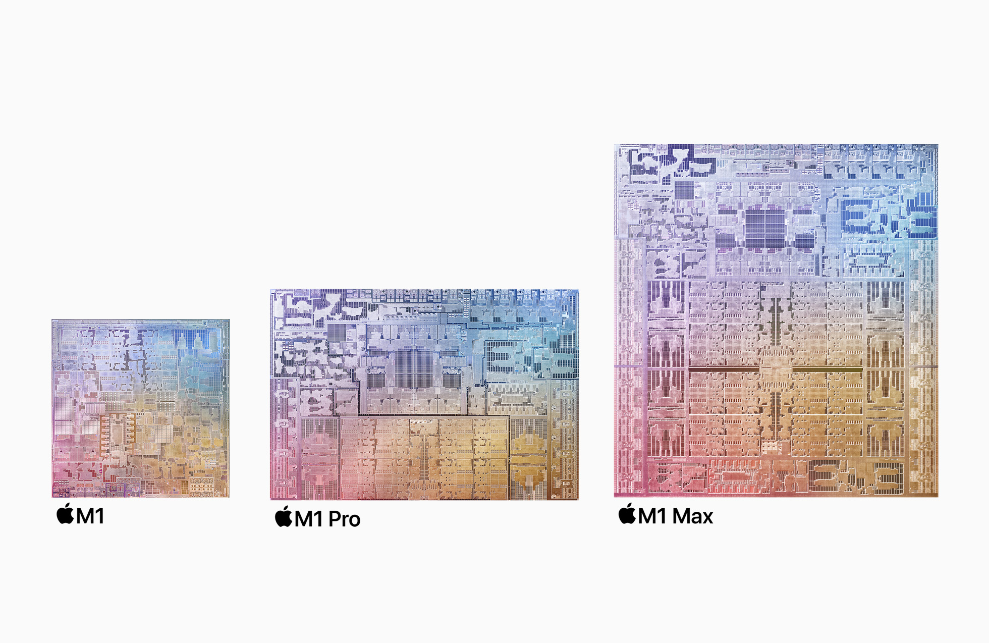M1 Pro及M1 Max為蘋果公司於2020年推出、首款自家晶片M1的升級版。（蘋果公司圖片）