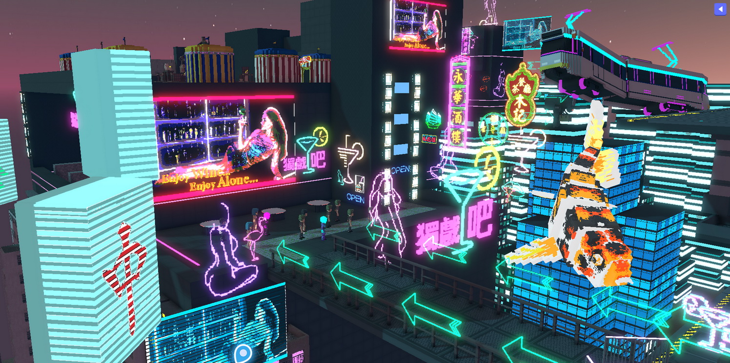 團隊正開發《九龍城寨2》遊戲，充斥霓虹招牌、輕鐵、當舖、酒樓等港式元素。（Index Game提供圖片）
