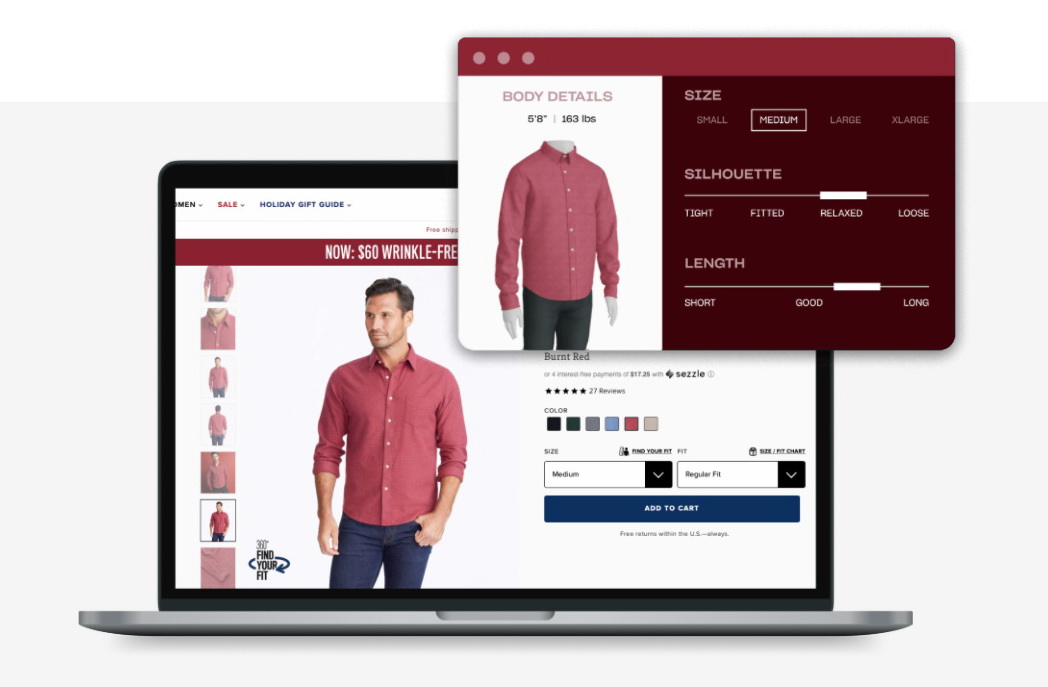 Fast Fashion Gap在近期收購虛擬試衣公司Drapr，加強線上試衣體驗。（Drapr 網上圖片）