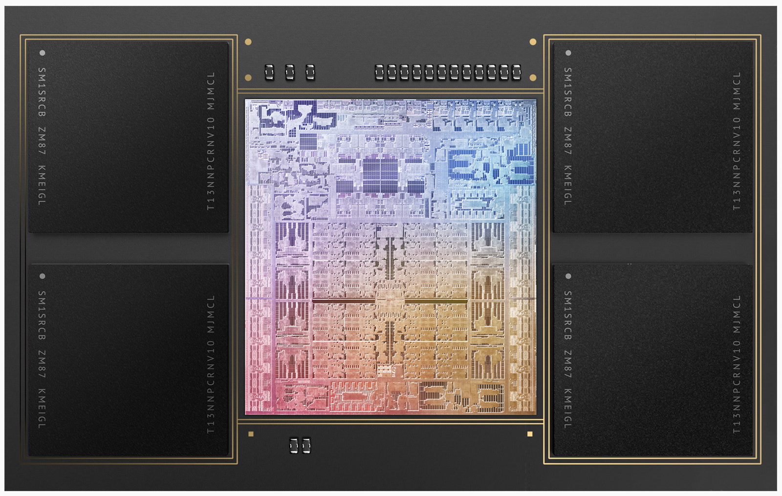 蘋果現時最強晶片M1 Max，配備10核心CPU及32核心GPU。（蘋果公司圖片）