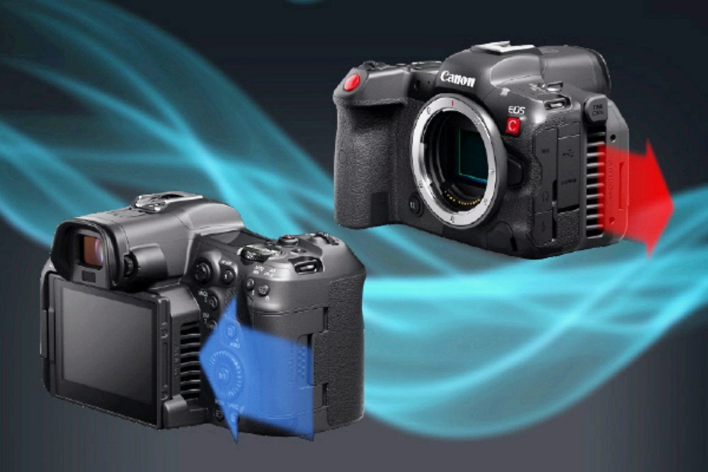 EOS R5 C機身內置散熱系統，可避免在攝錄8K影片期間因機件過熱而中斷拍攝。（網上圖片）
