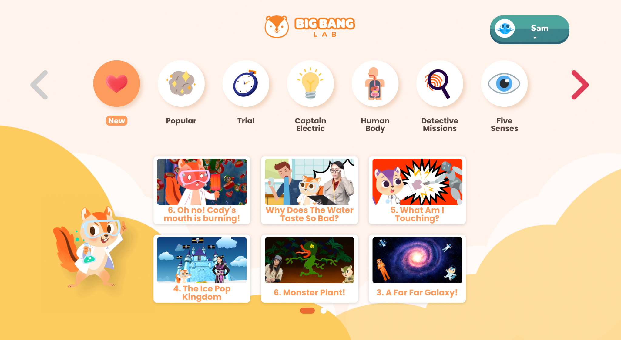 Big Bang Lab平台擁過千條STEAM教學影片、遊戲與DIY實驗。（公司網頁圖片）