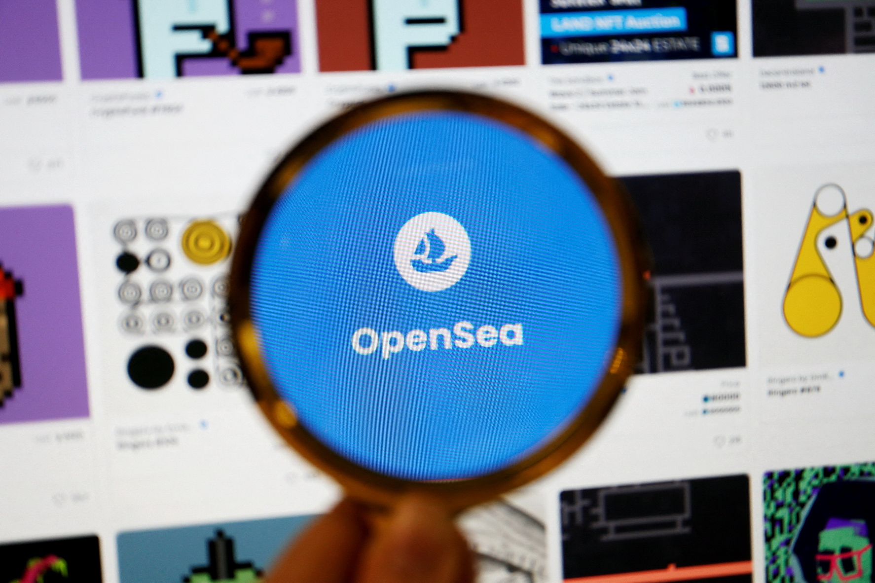OpenSea過去30日交易額及用戶數量均大減。（路透資料圖片）