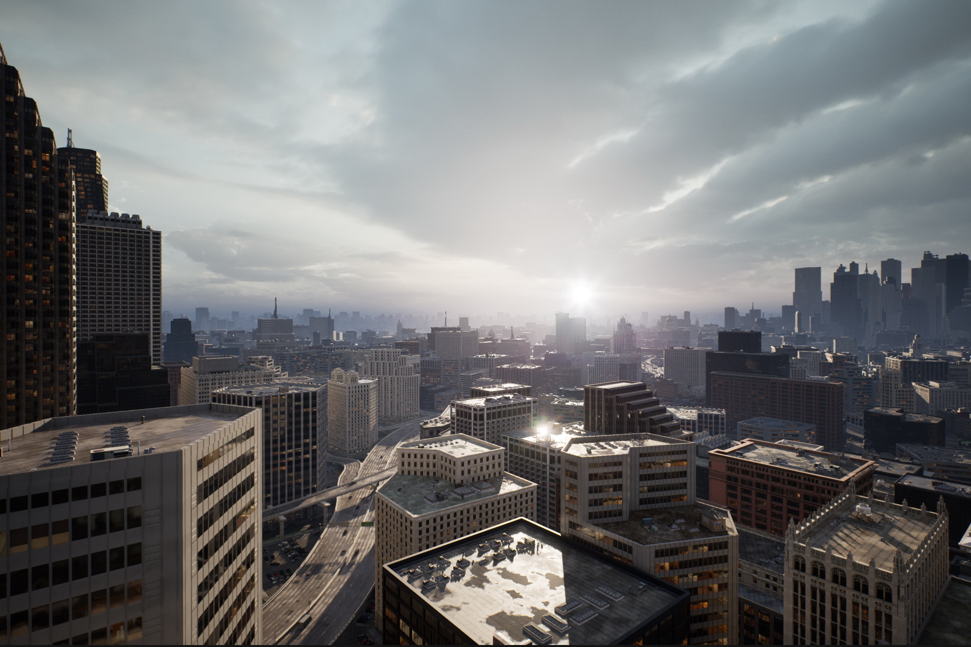 由Unreal Engine 5開發的City Sample，可呈現完整的城市、建築物及車輛等。（官方影片擷圖）