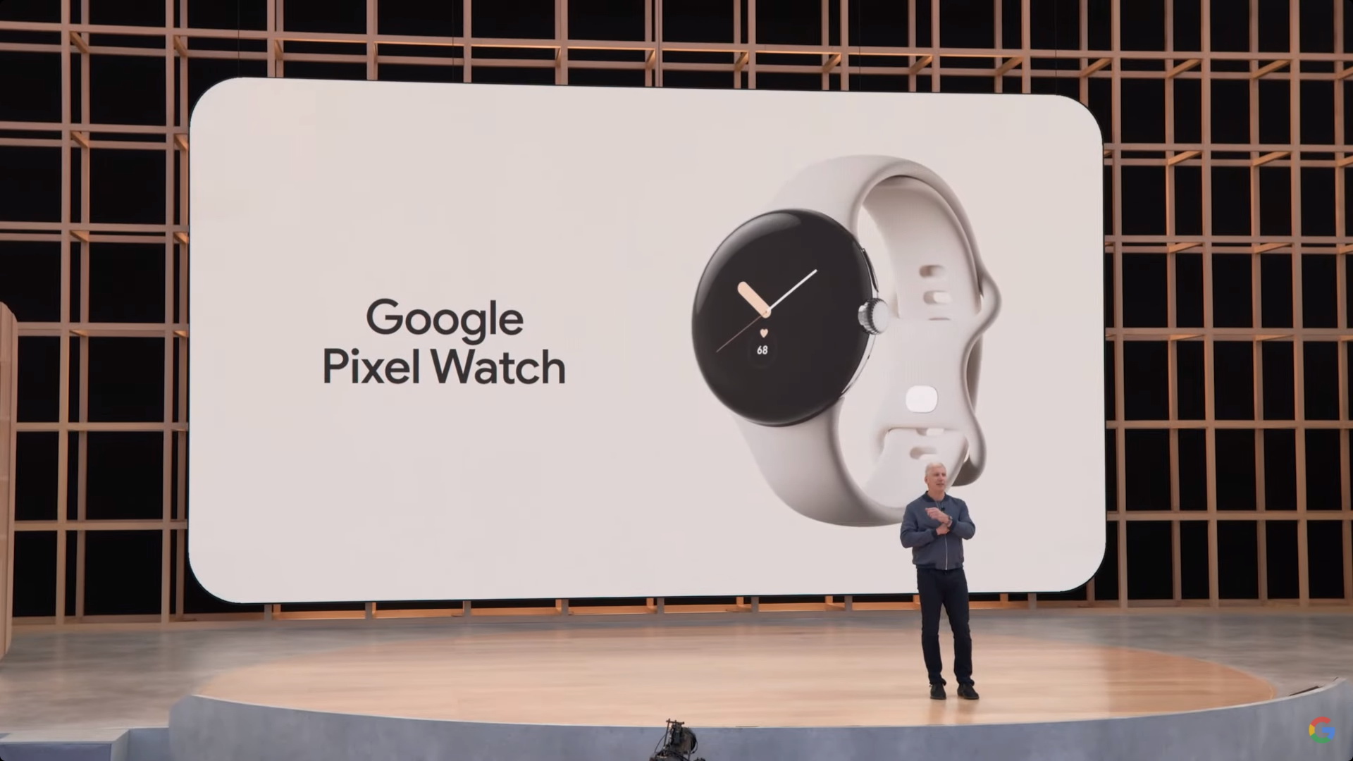 谷歌首款智能手錶Pixel Watch，機身由回收不鏽鋼製成。（Google網上圖片）