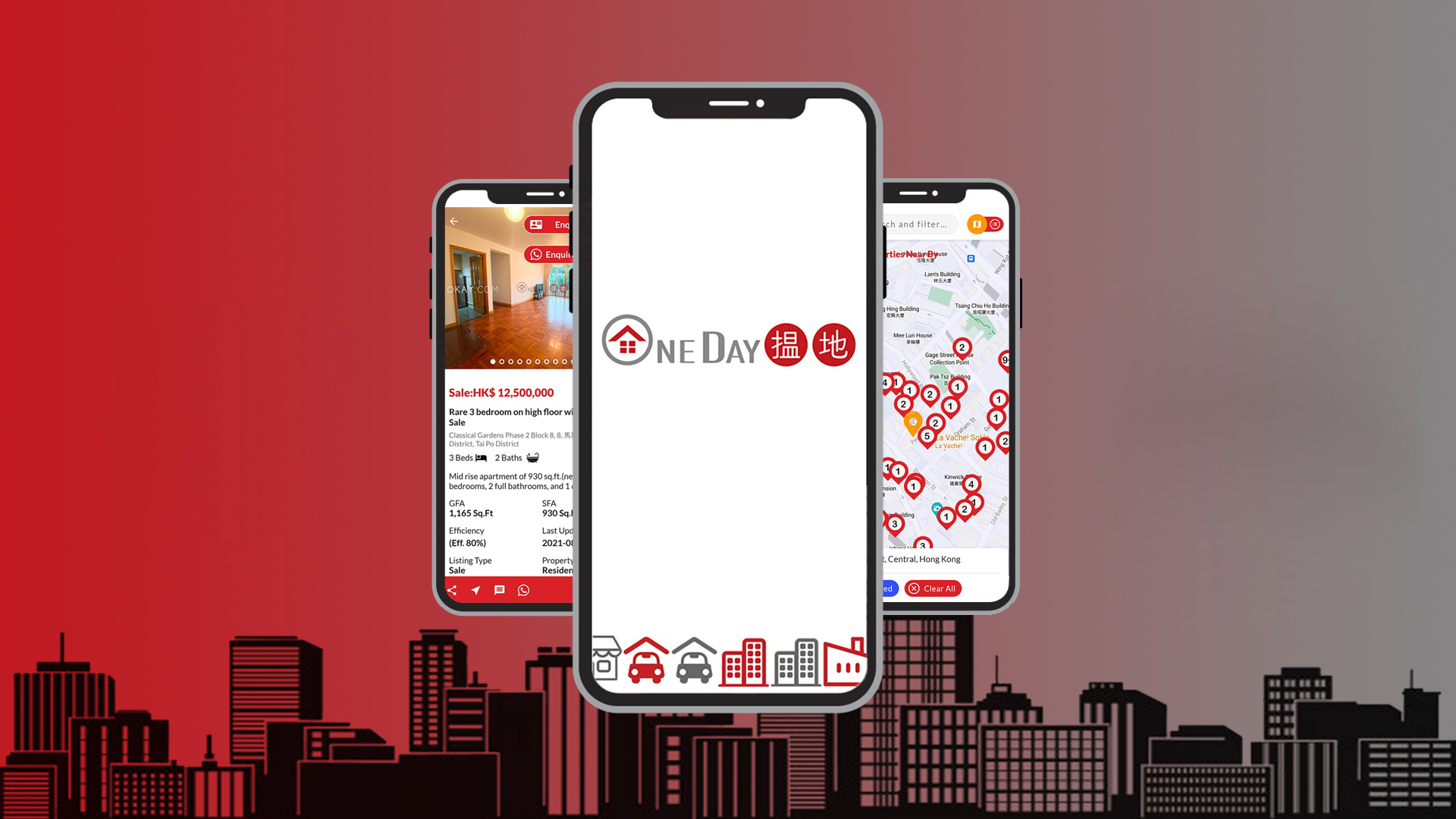 「OneDay 搵地」由2018年開始營運，提供英國、日本、澳洲、柬埔寨及中國等房產資訊。（OneDay提供圖片）