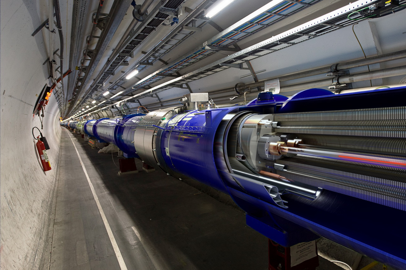 大型強子對撞機 (LHC) 開始以前所未有的13.6萬億電子伏（TeV）高能碰撞。（CERN網上圖片）