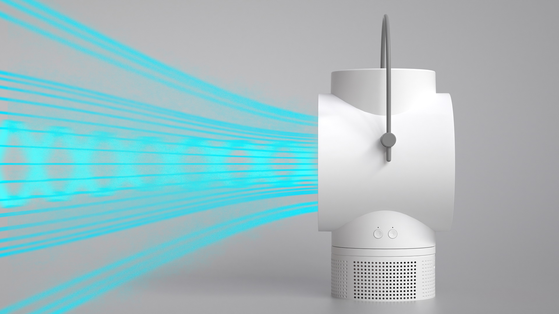 ChillZ Pro扇葉前方的霧化器，以超聲波釋出水蒸氣降溫。（Kickstarter網上圖片）